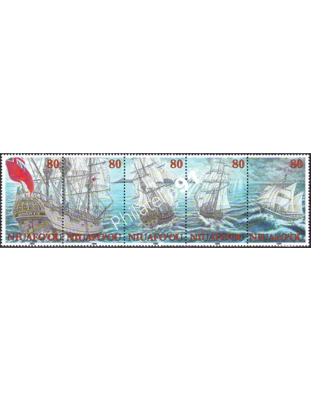 NIUAFO'OU, n° 206 à 210 neufs, en bande, collection timbres Océanie