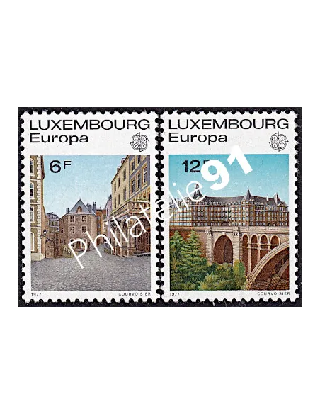Luxembourg n° 895 à 896, timbres EUROPA, Paysages, timbres d'Europe