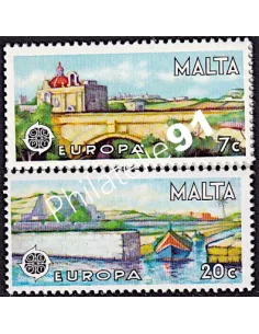 Timbres de Malte n° 549-550, timbres EUROPA, Paysages, timbres d'Europe
