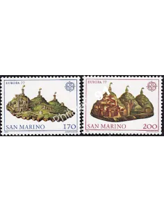 Timbres de Saint-Marin n° 933-934, timbres EUROPA, Paysages, timbres d'Europe