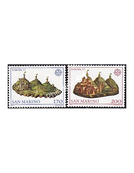 Timbres de Saint-Marin n° 933-934, timbres EUROPA, Paysages, timbres d'Europe