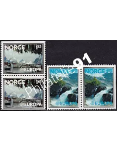 Timbres de Norvège n°698-699a, timbres EUROPA, Paysages, timbres d'Europe