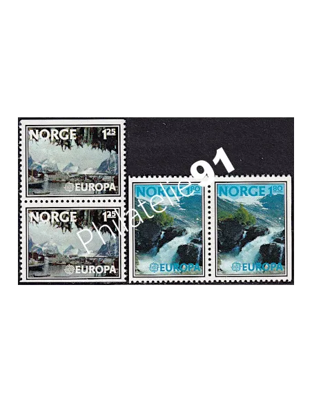 Timbres de Norvège n°698-699a, timbres EUROPA, Paysages, timbres d'Europe