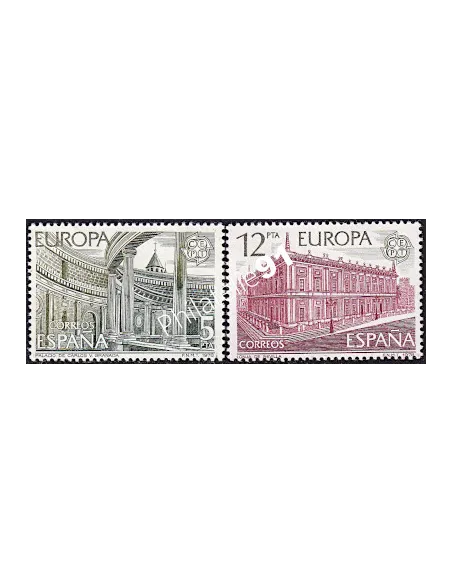 Espagne n° 2119 - 2120, EUROPA 1978, Monuments, timbres d'Europe