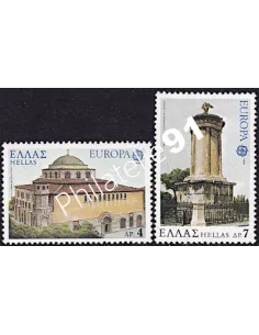 Timbres de Grèce n° 1286-1287,Timbres EUROPA,Monuments, timbres d'Europe