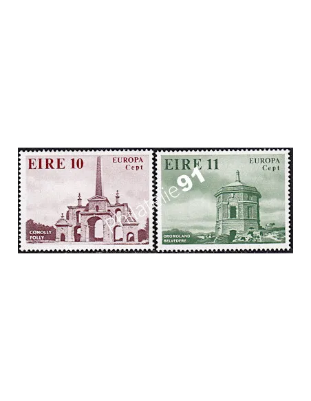 Irlande n° 394-395, Timbres EUROPA 1978, Monuments, timbres d'Europe