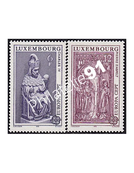 Luxembourg n° 917 à 918, Timbres EUROPA 1978, timbres d'Europe