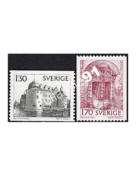 Timbres de Suède n° 996-997,Timbres EUROPA,Monuments, timbres d'Europe