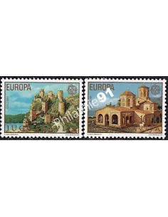 Yougoslavie n°1607-1608, Timbres EUROPA, Monuments, timbres d'Europe