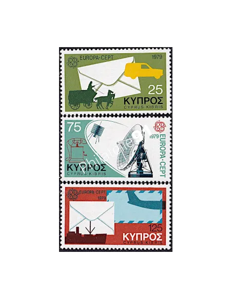 Chypre n° 496-498, EUROPA 1979, Histoire postale, timbres d'europe