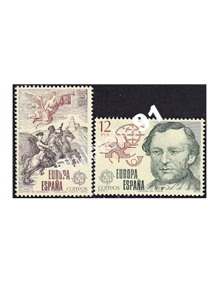Espagne n° 2166-2167, EUROPA 1979, Histoire postale, timbres d'europe