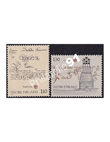 Finlande n°806-807, EUROPA 1979, Histoire postale, timbres d'europe