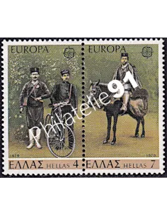 Grèce n° 1330-1331, EUROPA 1979, Histoire postale, timbres d'europe