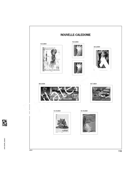 Album DAVO Luxe Nouvelle Calédonie 2024, matériel philatélie