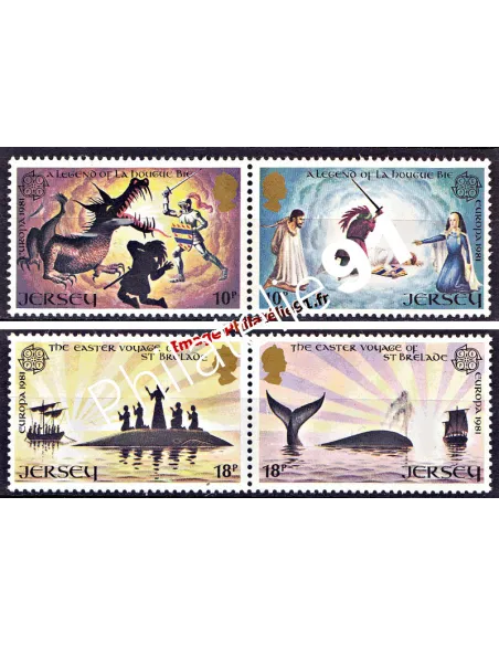 JERSEY - n°   247 à 250 - Europa 1981 - Floklore