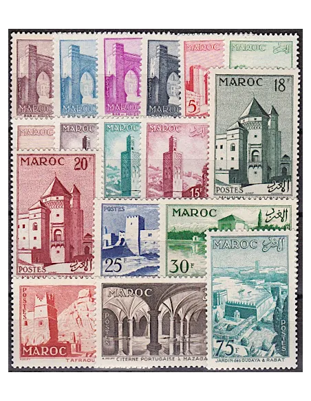 MAROC ,n° 345 à 361 neufs, collection timbres Colonies Françaises