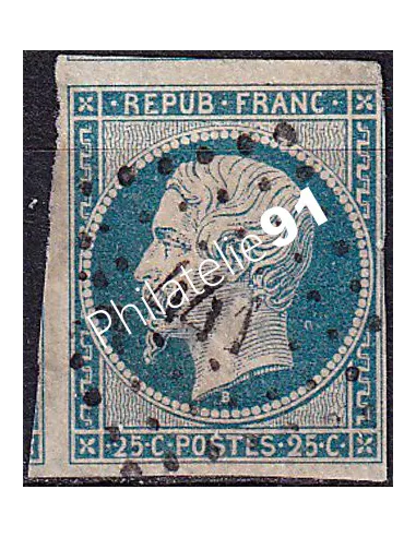 Timbre Classique n° 10 non dentelé oblitéré, Timbres France