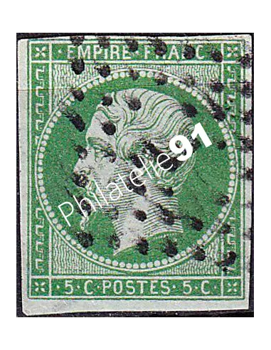 Timbre Classique n° 12b non dentelé oblitéré, signé, timbres France