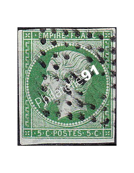 Timbre Classique n° 12b non dentelé oblitéré, signé, timbres France