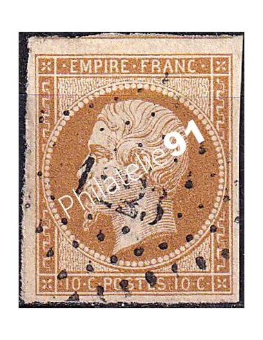 Timbre Classique n° 13A non dentelé oblitéré, timbres France