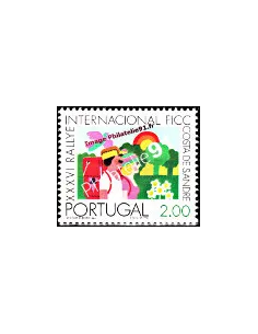 Timbre du Portugal n° 1265a. rallye de camping