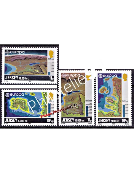 JERSEY - n°   272 à 275 - Europa 1982 - Fait historique