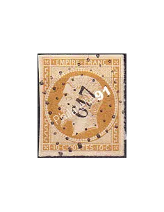 Timbre Classique n° 13B non dentelé oblitéré, timbres France