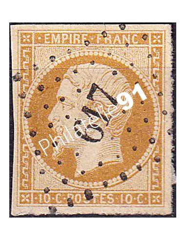 Timbre Classique n° 13B non dentelé oblitéré, timbres France