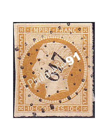 Timbre Classique n° 13B non dentelé oblitéré, timbres France