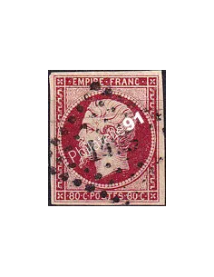 Timbre Classique n° 17A non dentelé oblitéré, timbres France