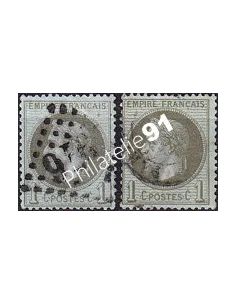 Timbres Classiques n° 25 et 25a oblitérés, timbres France