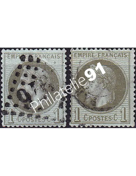 Timbres Classiques n° 25 et 25a oblitérés, timbres France