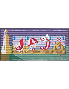 Bloc n° 1 de JERSEY - TOURISME, collection timbres d'Europe