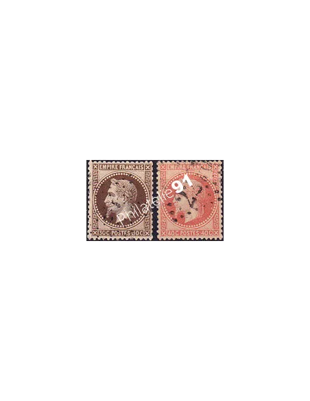 Timbres Classiques n° 30 et 31 oblitérés, timbres France