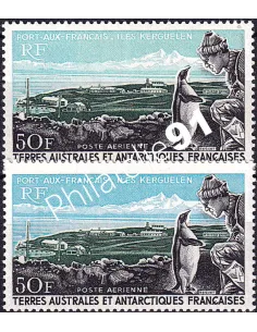 TAAF, variété sur timbre PA n° 14, collection timbres Dom-Tom