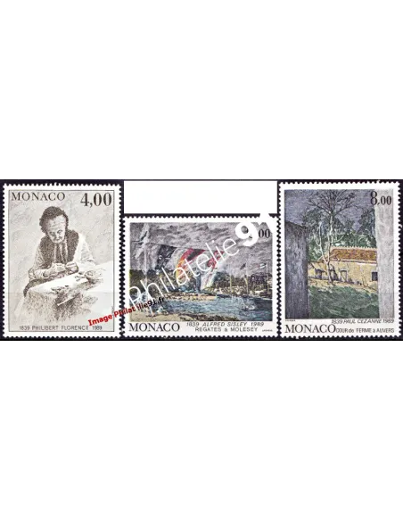MONACO - n° 1693 à 1695 - Peintres célèbres