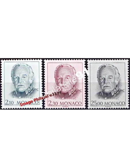 MONACO n° 1705 à 1707, S.A.S. Rainier III, collection timbres Monaco