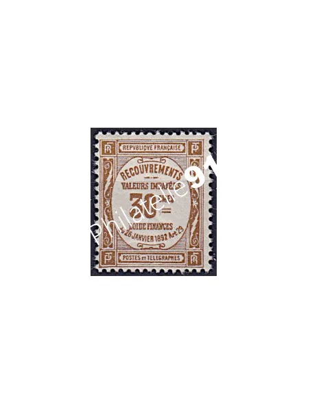 Timbre-Taxe n° 46, Timbre de recouvrement,collection timbres France