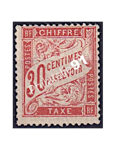 Timbre Taxe n° 34 oblitéré, collection timbres France