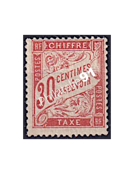 Timbre Taxe n° 34 oblitéré, collection timbres France