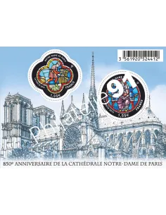 Bloc de 2 timbres Cathédrale Notre-Dame de Paris