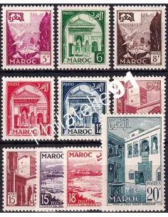 MAROC, n° 306 à 314 neufs, collection timbres colonies françaises