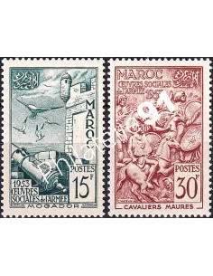 MAROC, n° 325 à 326 neufs, collection timbres colonies françaises