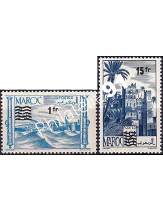 MAROC, n° 327 à 328 charnière, collection timbres colonies françaises