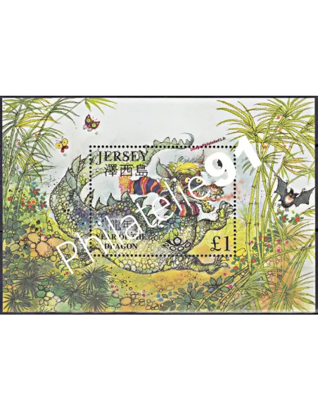 JERSEY - BF n°  27 ** - Année chinoise du Dragon