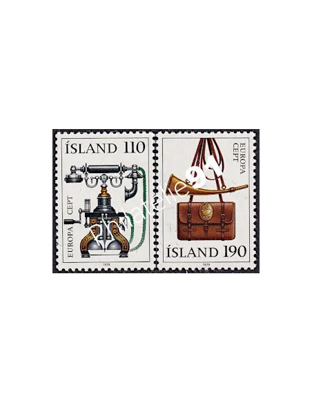 Islande n° 492-493, EUROPA 1979, Histoire postale, timbres d'europe