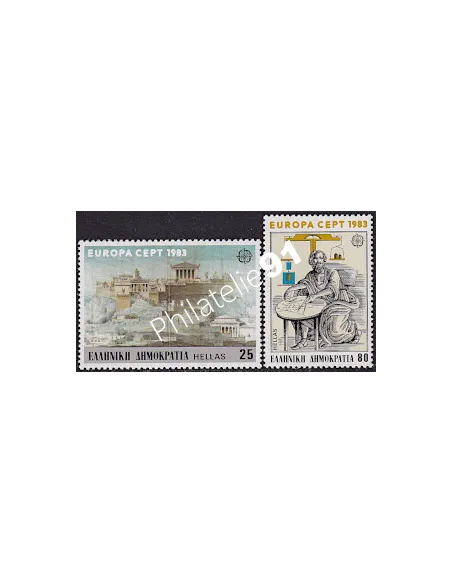 GRÈCE, n° 1491 à 1492, EUROPA 1983, collection timbre Europe