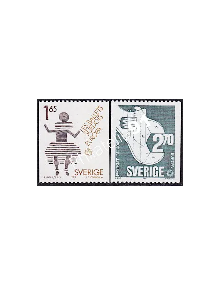 SUÈDE, n° 1219 à 1220, EUROPA 1983, collection timbre Europe