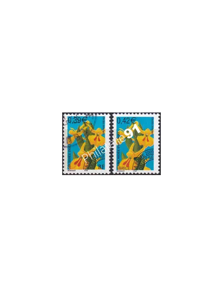 Timbres Préoblitérés n°  248 et 249 oblitérés, timbres France