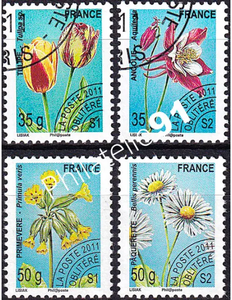 Timbres Préoblitérés n°  259 et 262 oblitérés, timbres France
